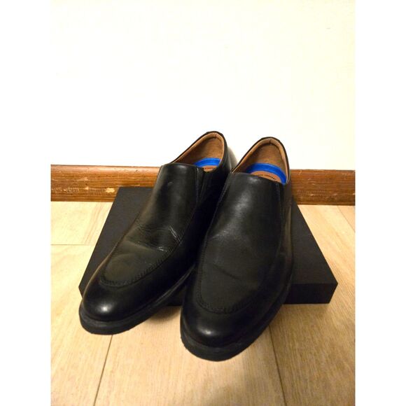 Clarks Men's Whiddon Step Black Leather Loafer US Sz 11 Great Preowned Condition - Picture 2 of 9